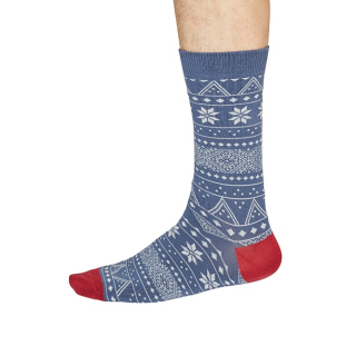 Thought Olwin Fairisle Blue Slate (1 Pair) UK 7-11