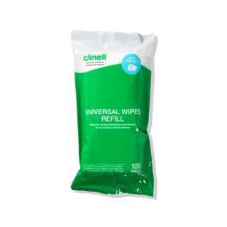 Clinell Universal Santising Wipes Tub Refill (Green) (100) - CWTUB100R