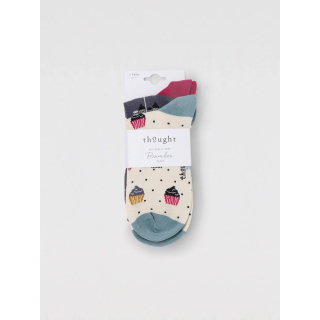 Thought Delphie Afternoon Tea Sock Pack (2 pairs) UK 4 - 7