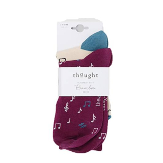 Thought Tessa Music Socks (2 pairs) UK 4 - 7