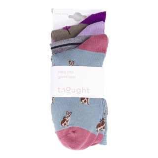 Thought Kiara Bamboo Bunny Pack Of Socks  Multi UK 4-7