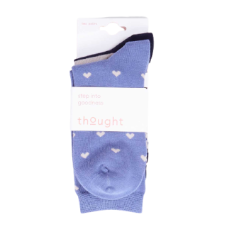 Thought Evie Bamboo Heart Pack Of Socks UK 4-7