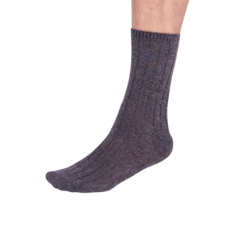 Thought Aaron Ribbed Wool Blend Fleck Grey Marle (1 Pair) UK 7-11