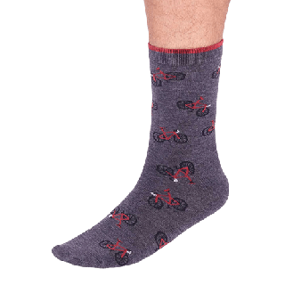 Thought Marquis Bamboo Bike Sock  Dark Grey Marle 7-11UK