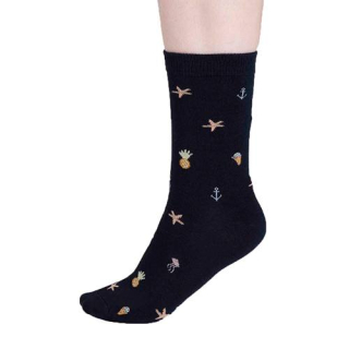 Thought Willa Bamboo Seaside Socks Navy UK 4-7