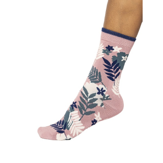 Thought Palm Leaf Socks Blush Pink (1 Pair)  UK 4 - 7