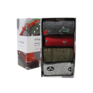 Thought Victory Football Sock Box (4 pairs) UK 7 - 11